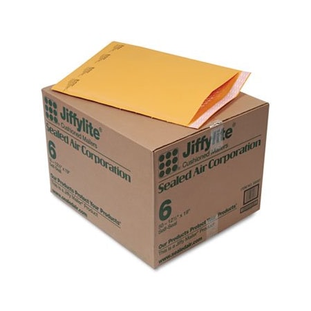 Essendant Industrial AA-Sealed Air Jiffylite 174; Self Seal Mailer, #6, 12-1/2in x 19in, Golden Brown, 50PK 39097